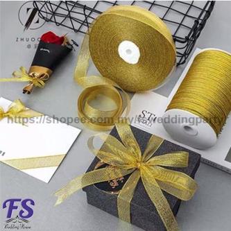 Gold& Silver Big Ribbon/Shiny Glitter Ribbon Box Flower … in Singapore - Image 1