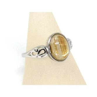 Golden Titanium Rutilated Quartz Ring - High Grade - 金发钛晶 in Geylang - Image 1