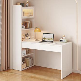 HK Solid Wood Study With Book Shelf Computer Table Storage … in Singapore - Image 1