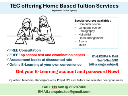 HOME BASE TUITION SERVICE in Singapore - Image 1