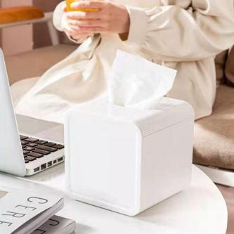 HOULAI Square Tissue Box, Square Large Capacity Roll Paper … in Singapore - Image 1