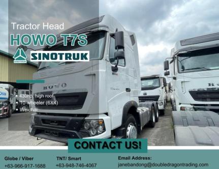 HOWO T7S 6X4 TRACTOR HEAD 430HP HIGH ROOF in Guimba - Image 1