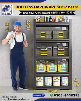 Hardware Shop Rack | Oil Shop Rack | Kitchen Racks | Store Room in Lahore - Image 2