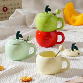 High-value Creative Apple Mug with Lid Ceramic Ceramic Cup … in Klang - Image 1