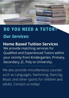 Home Based Tuition Services in Singapore - Image 1
