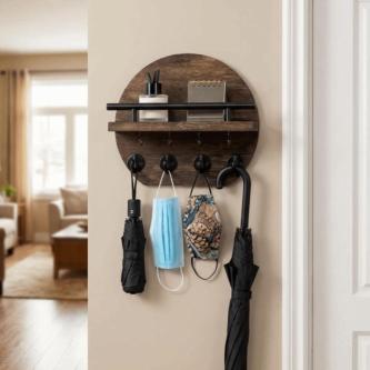 IVANES Circular Key Hanger, Simple Decorative Wall Mounted … in Sembawang - Image 1