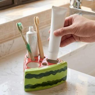 JDZVB Toothpaste Storage Rack, Cartoon Non Slip Watermelon … in Klang - Image 1