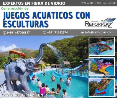 JUEGOS ACUATICOS CON ESCULTURAS DECORATIVAS en Viacha - Imagen 1