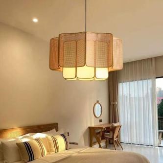 Japanese Bamboo Rattan Lantern Hanging Lamp Dining Table … in Singapore - Image 1