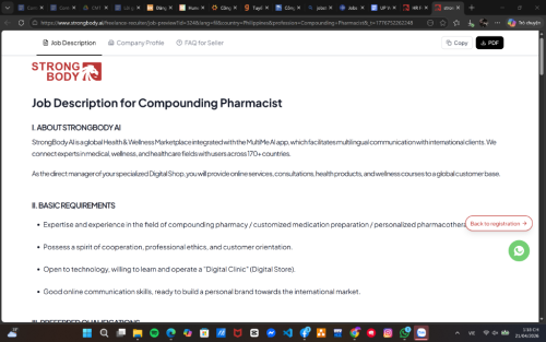 Job Description for Compounding Pharmacist in Caloocan - Image 2