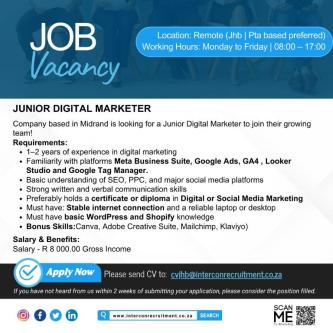 Junior Digital Marketer in Pretoria - Image 1