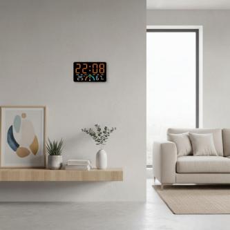 KENTON Digital Wall Clock, Time/Temperature/ Humidity Large … in Malacca Town - Image 1