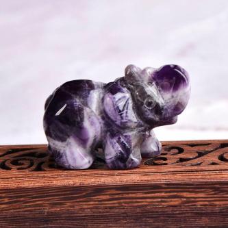 KIKO2E Elephant Statue Animals Handmade Carved Elephant … in Novena - Image 1