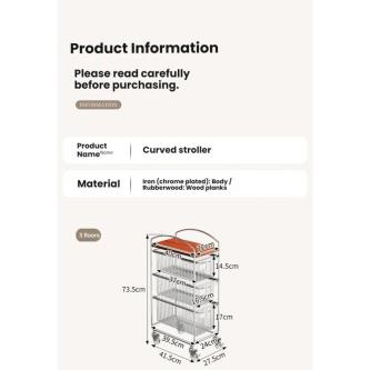 Kitchen Storage Shelf, Stainless Steel Cart, Multi-layer … in Mandai - Image 1