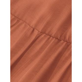L Orange Long Dress With Ruffled Hem in Ipoh - Image 1