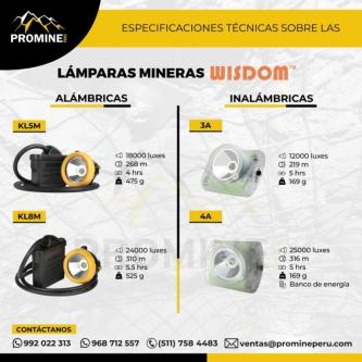 LÁMPARAS MINERAS WISDOM/ PROMINE SAC AQP en Cotahuasi - Imagen 1