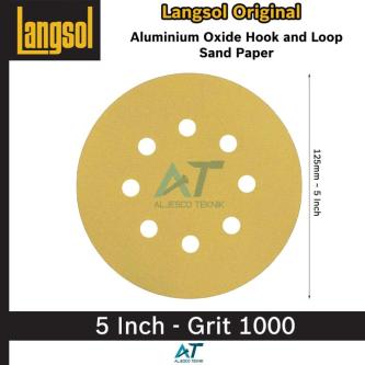 LANGSOL 5 INCH ROUND SANDPAPER GRIT 1000 – HOOK AND LOOP … in Johor Bahru - Image 1