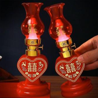 【现货】LED结婚嫁娶同心灯入宅入伙卧室子孙长明灯红色婚房灯【 In Stock 】LED Wedd and … in Singapore - Image 1