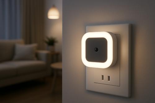 LED Night Light Sensor 0.5W Auto On/Off Plug Lamp (Dual Mode) in Rajkot - Image 4