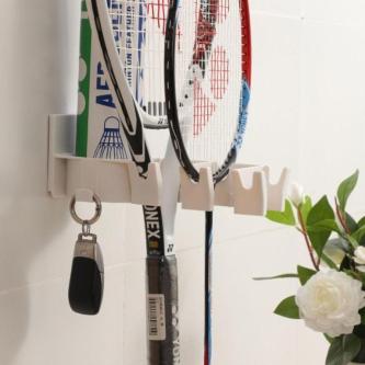 LETTER Tennis Racket Hanger, with Ball Storage 3-Slots … in Singapore - Image 1