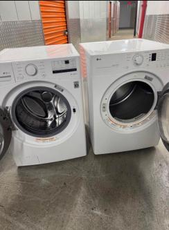 LG Front Load Washer & Dryer Set - White - Large Capacity in Oklahoma City - Image 6