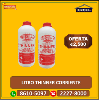 LITRO THINNER ¢2.500 en Curridabat - Imagen 1