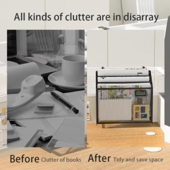 LIZMON Folder Storage Rack, Multi-Layer Metal Office … in Singapore - Image 1