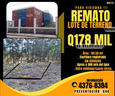 LOTE DE TERRENO EN VENTA POR LA ROTONDA Y COL MOLINA Y RASTRO. en Quetzaltenango - Imagen 1