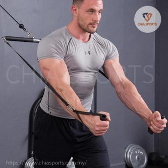 LT13 Extension Rope With Stirrup Grips Crossover Triceps … in Singapore - Image 1