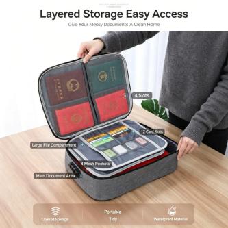 Large Capacity Document Storage Bag with Combination Lock … in Ipoh - Image 1