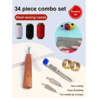 【Large Eye Easy Threading】 34-Piece Sewing Tools Set With … in Bishan - Image 1