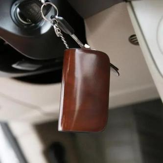 Leather Key Wallet Car Key Bag Multi Function Key Case for … in Singapore - Image 1