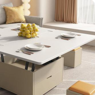 Lifting Coffee Table With 4 Stools Small Family Creative … in Singapore - Image 1
