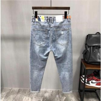 Light Color Ripped Jeans Men's Korean Version Brand … in Singapore - Image 1