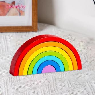 Lohobby Wooden Rainbow Stacker Development Geometry … in Ipoh - Image 1
