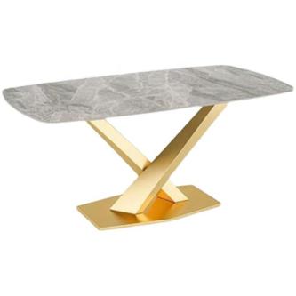 Luxury marble rectangular dining table set modern dining … in Mandai - Image 1