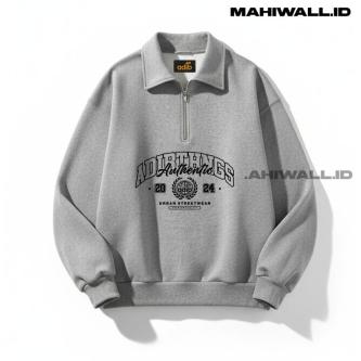 MAHIWALL - Rugby Sweater Premium Misty Half ZipPOLOS, … in Singapore - Image 1