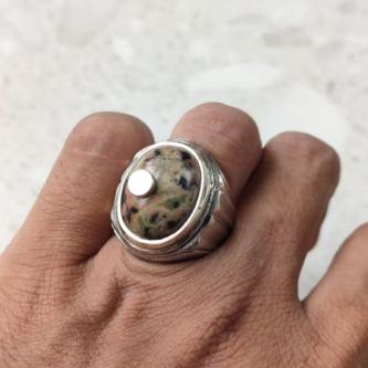 MEN'S COLORED IRON BADAR STONE RING SUPER ALPACARing in Taman Johor Jaya - Image 1