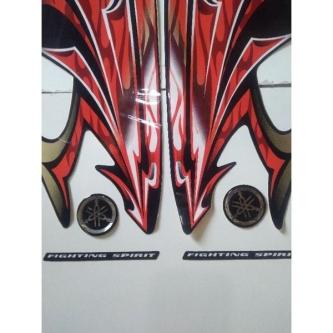 MERAH Striping Decal Polet Sticker yamaha RX king 2006 red … in Singapore - Image 1