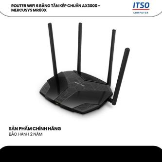MERCUSYS MR80X WiFi 6 Router AX3000 Standard - Ultimate … in Malacca Town - Image 1