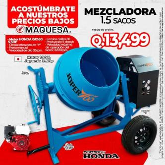 MEZCLADORA DE CONCRETO – CAPACIDAD 1.5 SACOS en Retalhuleu - Imagen 1