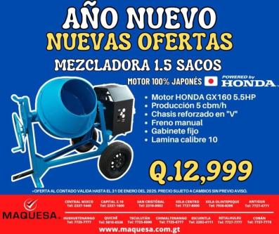 MEZCLADORAS JOPER 1.5 SACOS en Retalhuleu - Imagen 3