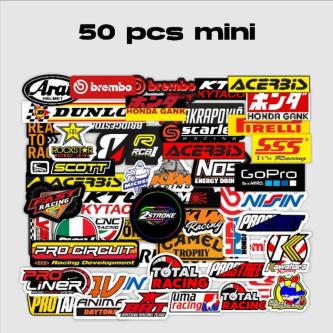 MINI STICKER PACKAGE CONTAINS 50 PCS RACING MOTORRR AS … in Singapore - Image 1