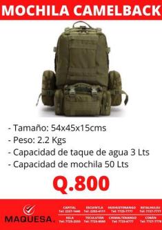 MOCHILA CON CAMELBACK en Retalhuleu - Imagen 1