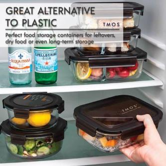 MYTMOS Black Lunch Box Set Borosilicate Glass Container … in Kota Kinabalu - Image 1