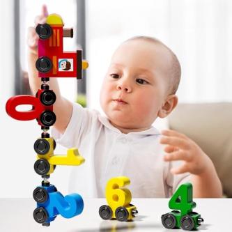 Magnetic Digital Small Train Building Block Assembly Car … in Singapore - Image 1