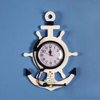 Mediterranean Style Decorative Rudder Silent Clock … in Singapore - Image 1