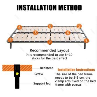 Metal Bed Frame Support / Row Frame Bed Leg Support Column … in Singapore - Image 1