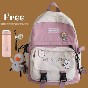 Milktea GIRLS' SCHOOL BAG BACKPACK FOR PRIMARY SCHOOL GIRLS in Singapore - Image 1