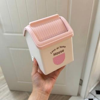 Mini Desktop Trash Can with Cute Pattern and Convenient … in Malacca Town - Image 1